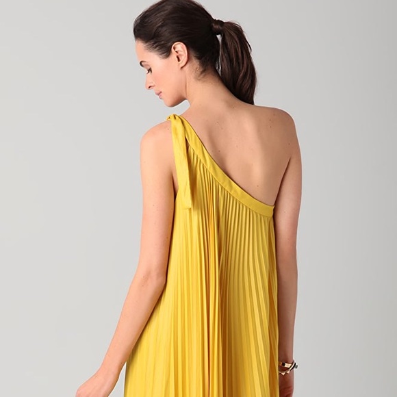 NWT BCBGMAXAZRIA “Abee” Pleated Maxi Dress – Yellow – Size XXS - Picture 6 of 16